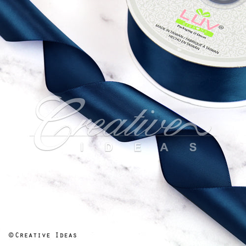 1 1/2" Single Face Satin-50 Yds (Midnight Blue)