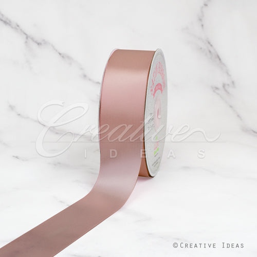 1 1/2" Single Face Satin Ribbon - 50 Yards (Mauve Pink)
