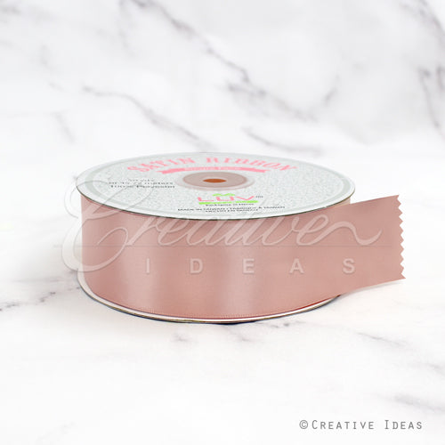 1 1/2" Single Face Satin Ribbon - 50 Yards (Mauve Pink)