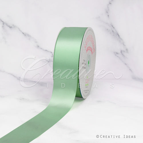 1 1/2" Single Face Satin Ribbon - 50 Yards (Sage)