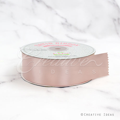 1 1/2" Single Face Satin Ribbon - 50 Yards (Oat)