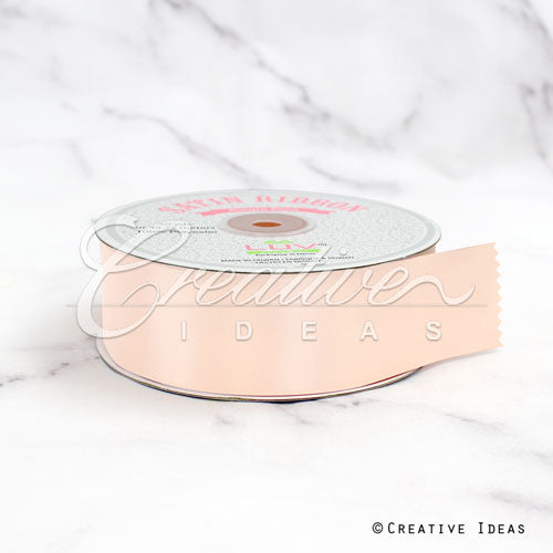 1 1/2" Single Face Satin Ribbon - 50 Yards (Butter Cream)