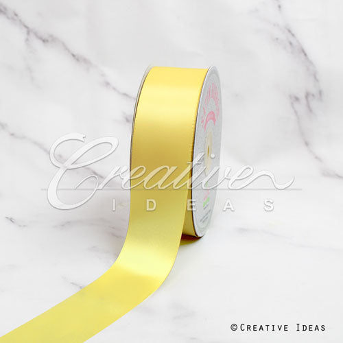 1 1/2" Single Face Satin Ribbon - 50 Yards (Canary)