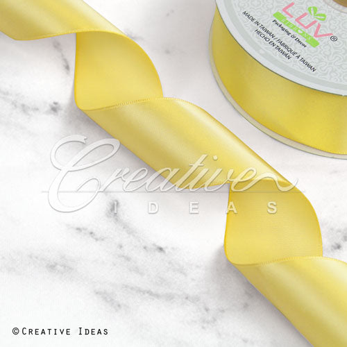 1 1/2" Single Face Satin Ribbon - 50 Yards (Canary)