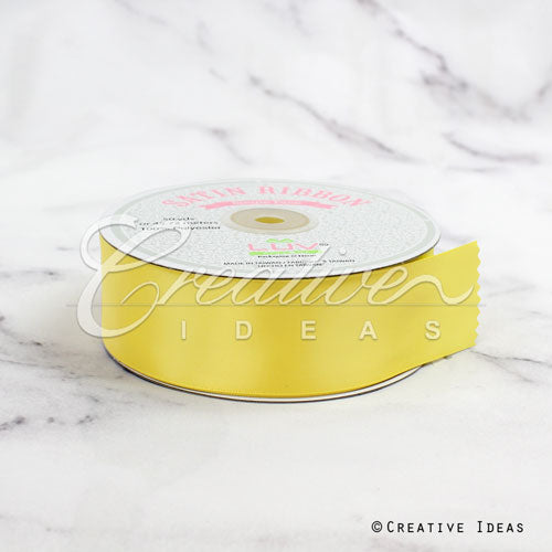 1 1/2" Single Face Satin Ribbon - 50 Yards (Canary)