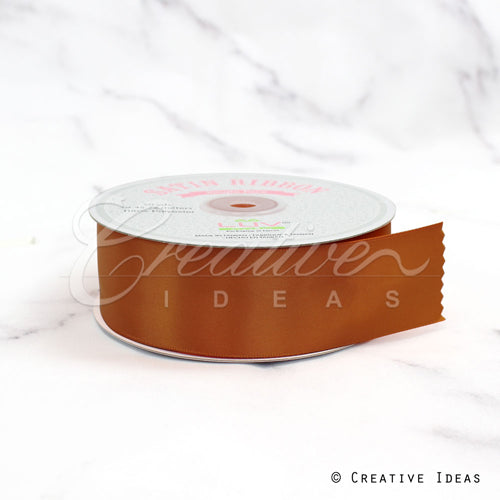 1 1/2" Single Face Satin Ribbon - 50 Yards (Copper)