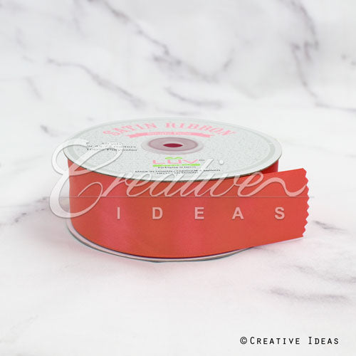 1 1/2" Single Face Satin Ribbon - 50 Yards (Coral)