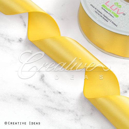 1 1/2" Single Face Satin Ribbon - 50 Yards (Daffodil)