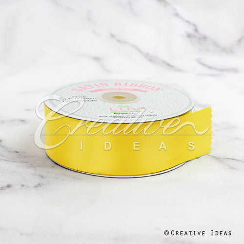 1 1/2" Single Face Satin Ribbon - 50 Yards (Daffodil)