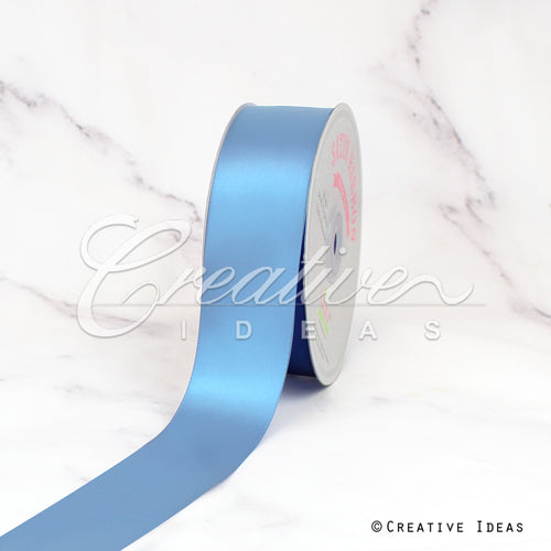 1 1/2" Single Face Satin Ribbon - 50 Yards (French Blue)