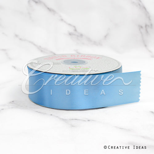 1 1/2" Single Face Satin Ribbon - 50 Yards (French Blue)