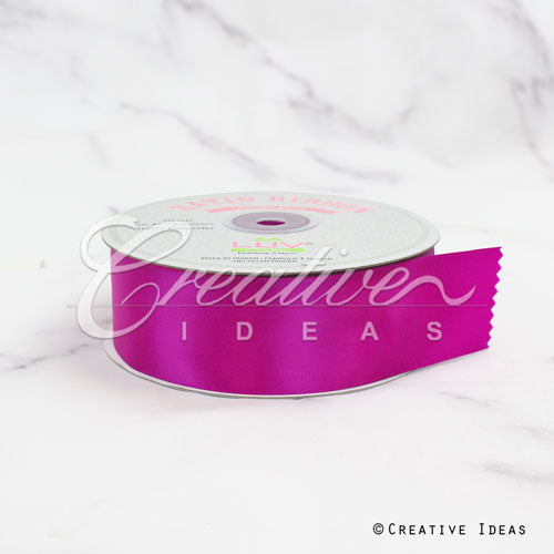 1 1/2" Single Face Satin Ribbon - 50 Yards (Fuchsia)
