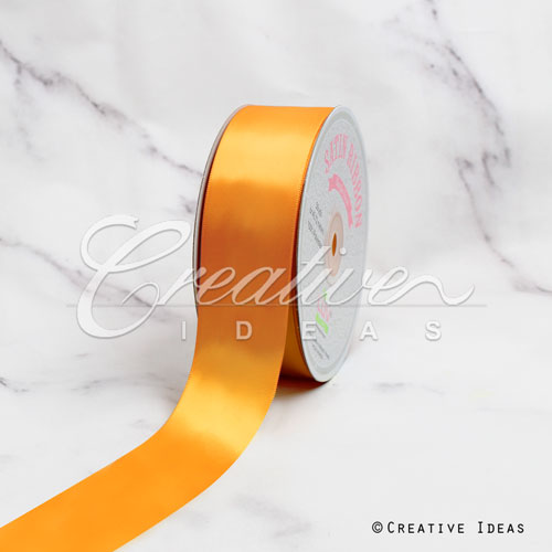 1 1/2" Single Face Satin Ribbon - 50 Yards (Light Gold)