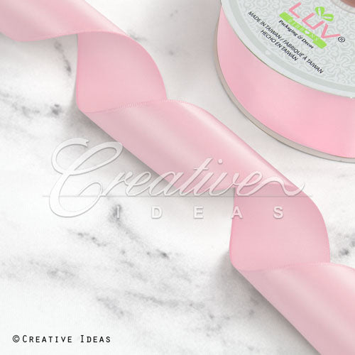 1 1/2" Single Face Satin Ribbon - 50 Yards (Light Pink)