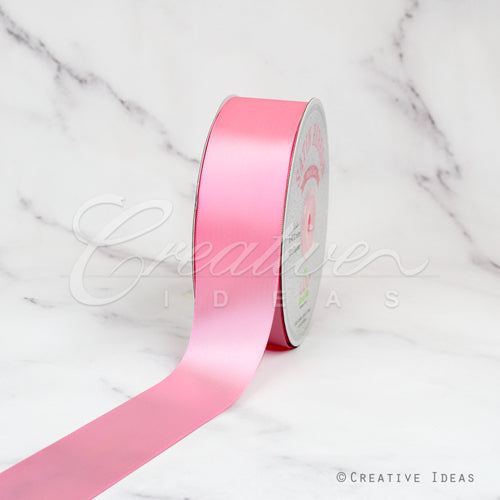 1 1/2" Single Face Satin Ribbon - 50 Yards (Rose)