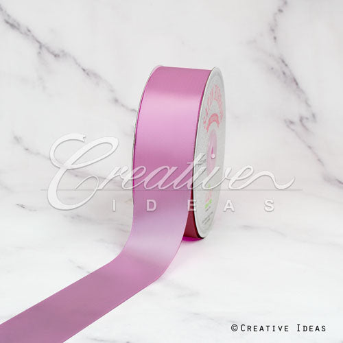 1 1/2" Single Face Satin Ribbon - 50 Yards (Rosy Mauve)