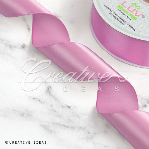 1 1/2" Single Face Satin Ribbon - 50 Yards (Rosy Mauve)