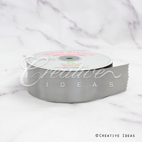 1 1/2" Single Face Satin Ribbon - 50 Yards (Silver)