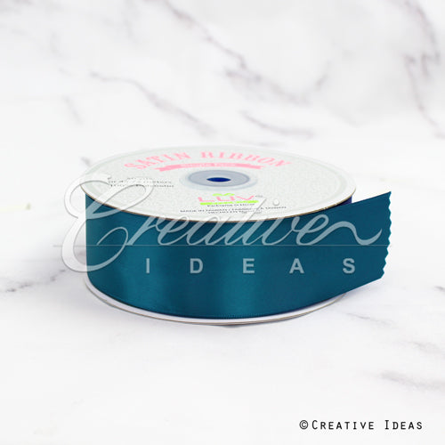 1 1/2" Single Face Satin Ribbon - 50 Yards (Teal)