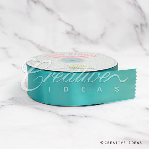 1 1/2" Single Face Satin Ribbon - 50 Yards (Tropic Blue)