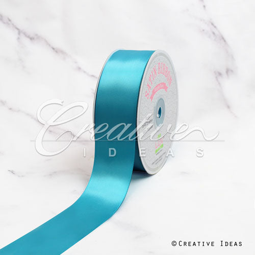 1 1/2" Single Face Satin Ribbon - 50 Yards (Turquoise)