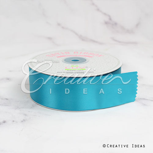 1 1/2" Single Face Satin Ribbon - 50 Yards (Turquoise)