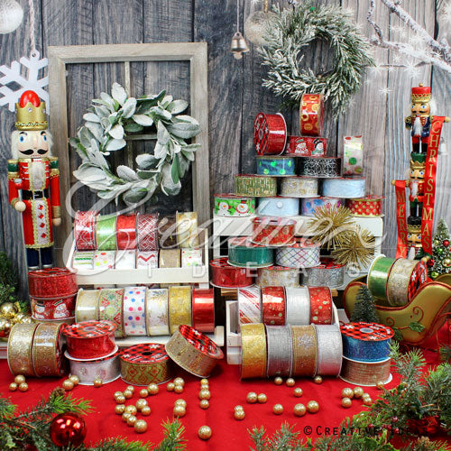 1 1/2" X'mas Ribbons Assorted-10 Yds (Assorted)