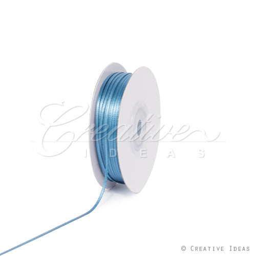 1/16" Double Face Satin Ribbon - 100 Yards (Antique Blue)