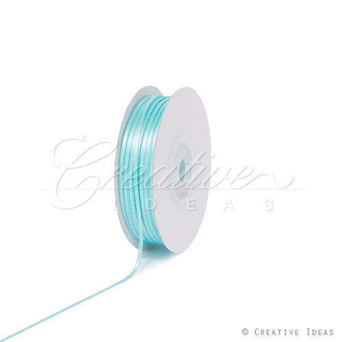 1/16" Double Face Satin Ribbon - 100 Yards (Aqua)