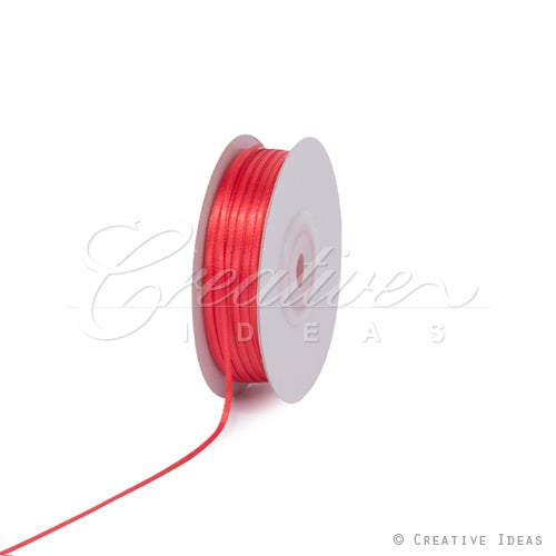 1/16" Double Face Satin Ribbon - 100 Yards (Coral)