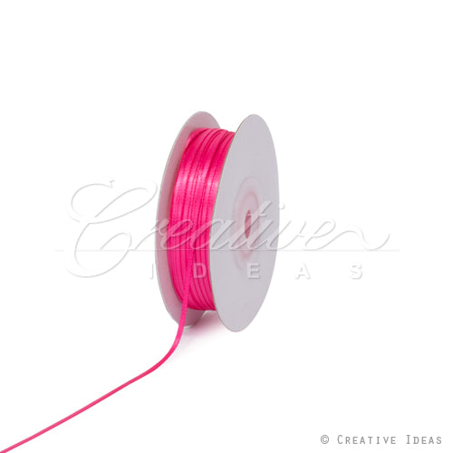 1/16" Double Face Satin Ribbon - 100 Yards (Hot Pink)