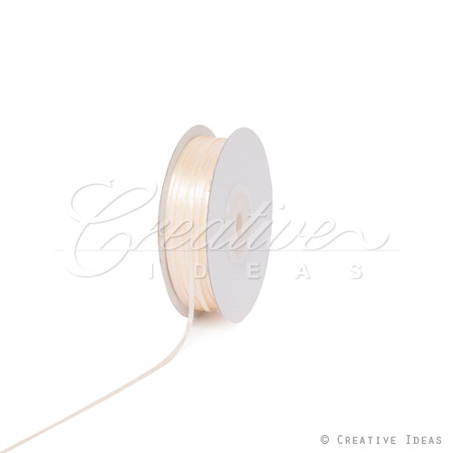 1/16" Double Face Satin Ribbon - 100 Yards (Ivory)