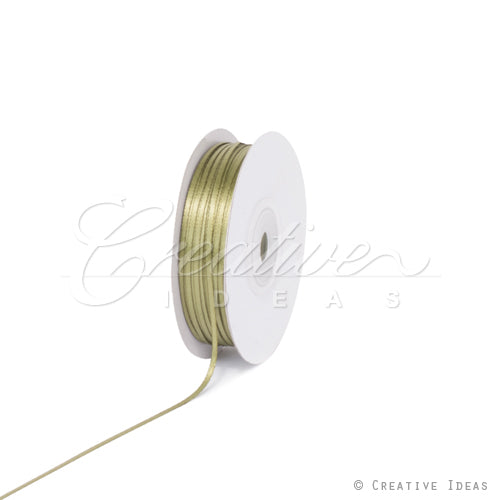 1/16" Double Face Satin Ribbon - 100 Yards (Moss Green)