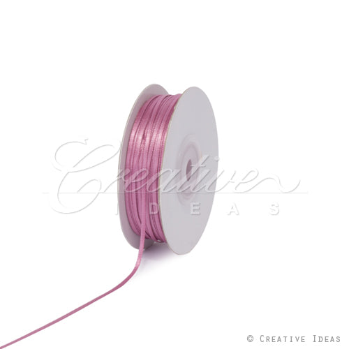 1/16" Double Face Satin Ribbon - 100 Yards (Rosy Mauve)