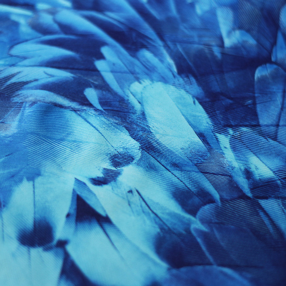 Tropical Feathers Polyester Spandex Fabric - Multicolor Feather Print, 58/60" Width, 200 GSM (1 Yard)