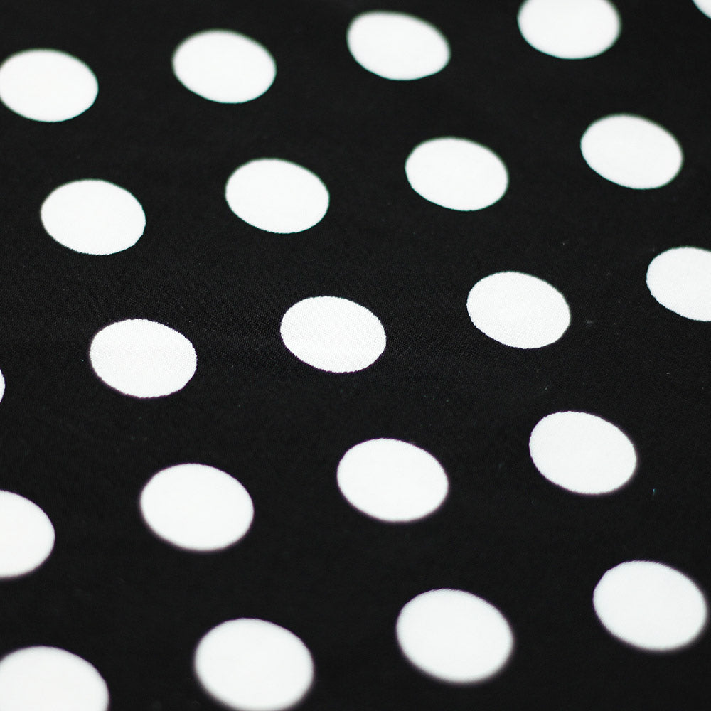Jitterbug Poly Spandex Fabric - Black And White Or Red And White, Dots And Stripes Pattern, 58-60" Width (1 Yard)