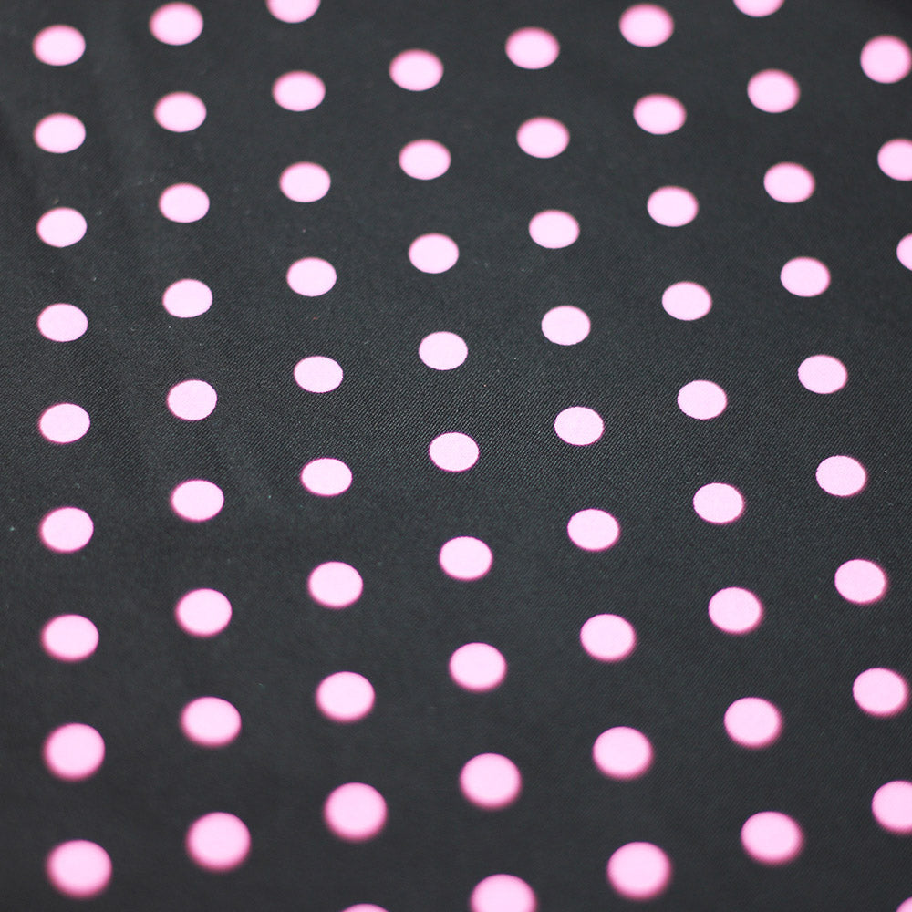 Polka Dots Nylon Spandex Fabric - Multiple Colors Small White Dots, 58/60" Width (1 Yard)