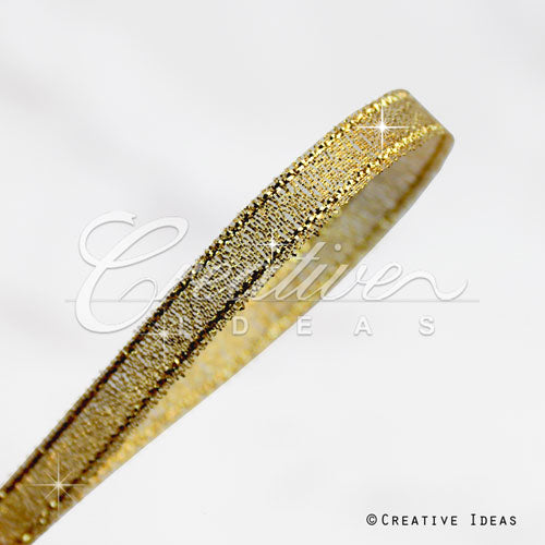 1/4" Metallic Taffeta - 25 Yards (Gold)