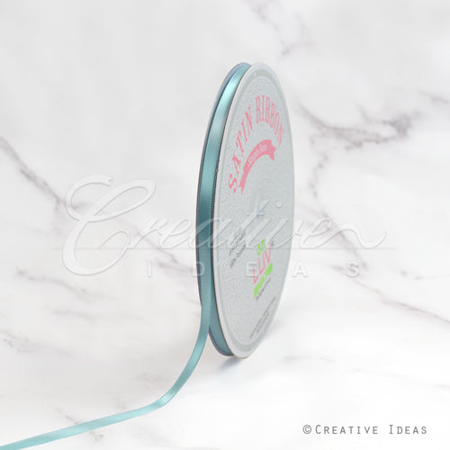 1/4" Single Face Satin Ribbon - 100 Yards (Celadon)