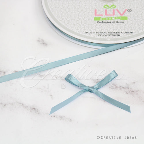 1/4" Single Face Satin Ribbon - 100 Yards (Celadon)