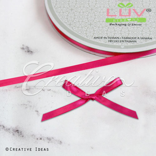 1/4" Single Face Satin Ribbon - 100 Yards (Azalea)