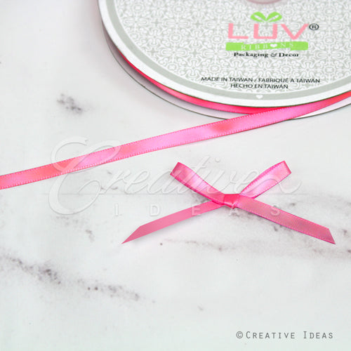 1/4" Single Face Satin Ribbon - 100 Yards (Baby Doll Pink)