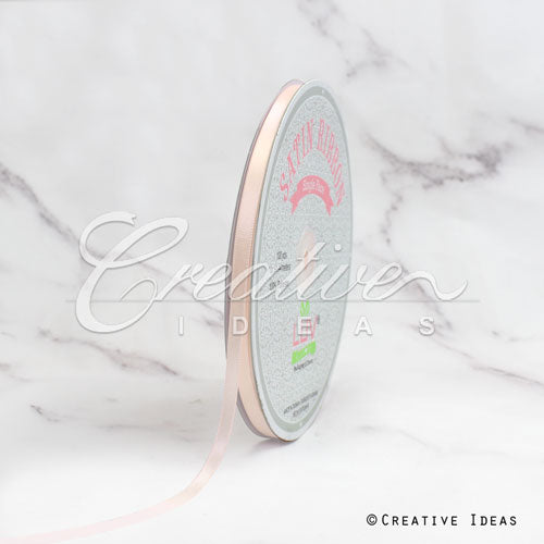 1/4" Single Face Satin Ribbon - 100 Yards (Butter Cream)