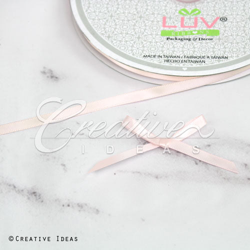 1/4" Single Face Satin Ribbon - 100 Yards (Butter Cream)