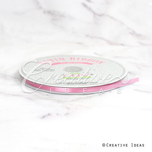 1/4" Single Face Satin Ribbon - 100 Yards (Colonial Rose)