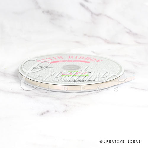 1/4" Single Face Satin Ribbon - 100 Yards (Ivory)