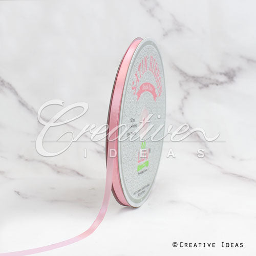 1/4" Single Face Satin Ribbon - 100 Yards (Pink)