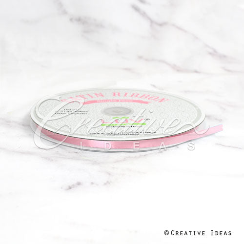 1/4" Single Face Satin Ribbon - 100 Yards (Pink)