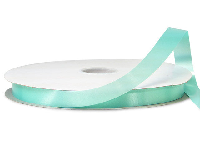 1/4"x100 yard Aqua Blue Polyester Satin Gift Ribbon