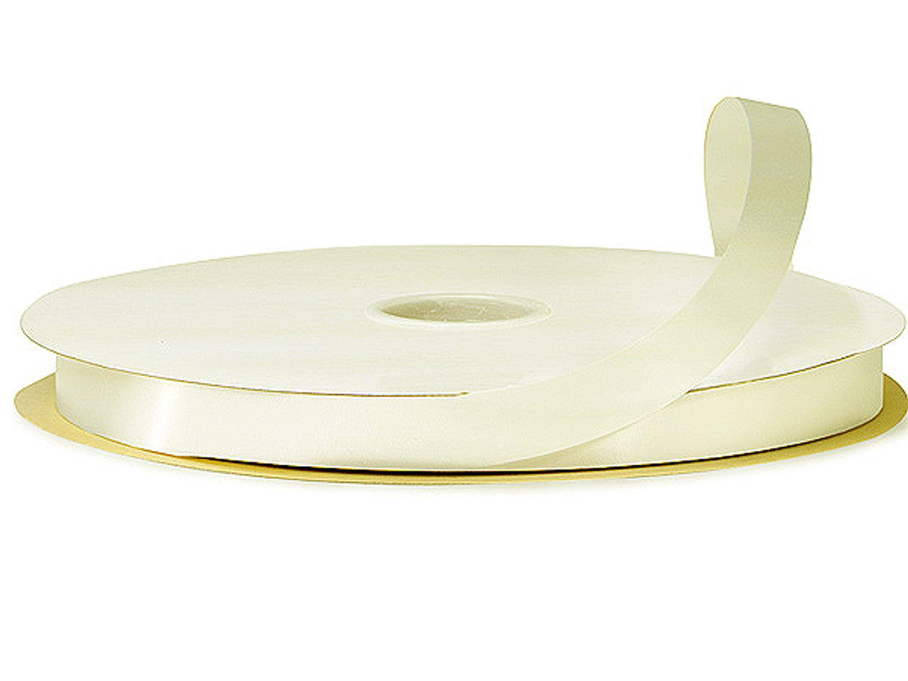 1/4"x100 yard Ivory Polyester Satin Gift Ribbon